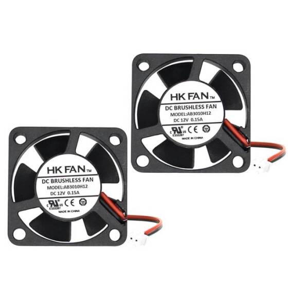 DC5V 3010 Double Ball Cooling Fan With XH2-54-2P 30cm Cable Size:30x30x10mm - 1