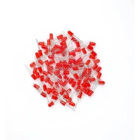 Diffused 28mm Leg 5mm LED Water Clear Red+Blue CA Use 2V 20mA - 2