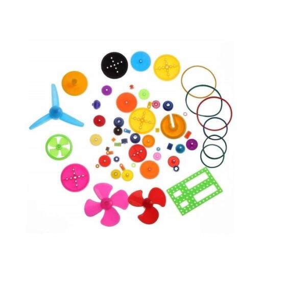 DIY 55 Pcs/Lot Colorful Plastic Motor Gear Kit - 1