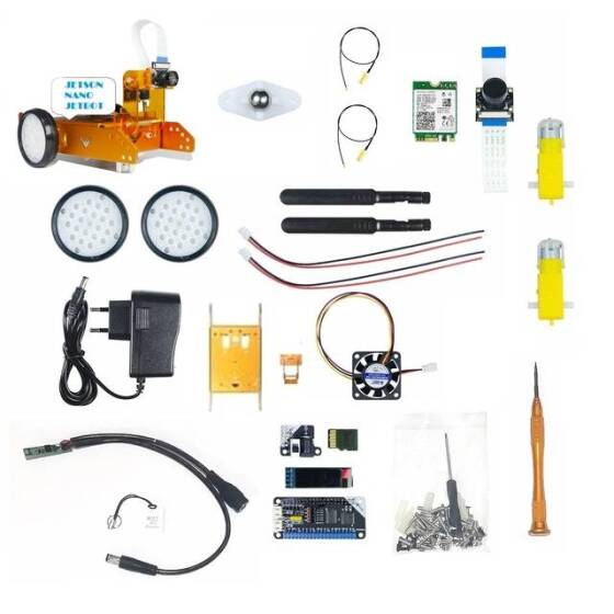 DIY Nvidia Jetsonnano Development Learning Kit (With Battery) (With JETSON NANO Motherboard And Dual-Frequency Network Card) Orange - 3