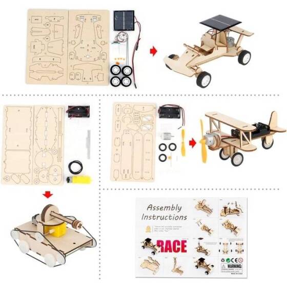 DIY Wooden Solar Powered Car 3 - 4