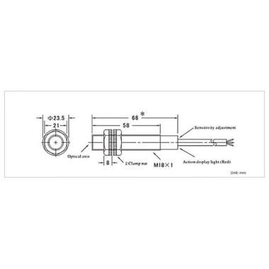 E3F-DS30P2 PNP Photoelectric Sensor Switch Detection Range 5-30cm - 3