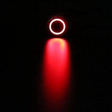 Flat Head 12mm 110-220V Waterproof Self-Locking Metal Push Button Switch With Red Led Light - 1