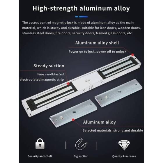 Glue Waterproof 250KG DC12V/500-600MA Two-Wire Magnetic Lock Right Outlet - 4
