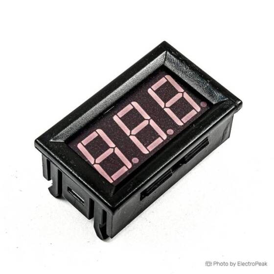 Green 0.56 inch AC 220V Two Wire AC Voltmeter 70V-500V - 1