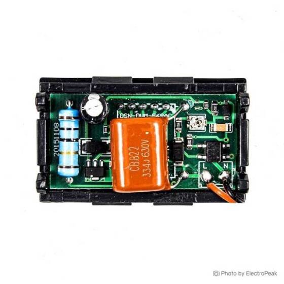 Green 0.56 inch AC 220V Two Wire AC Voltmeter 70V-500V - 2