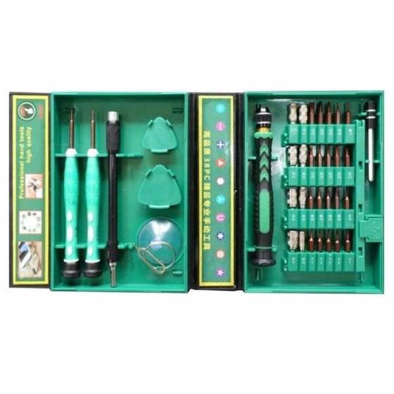 Green 38 in 1 S2 Screwdriver Set - Plastic Box - 1