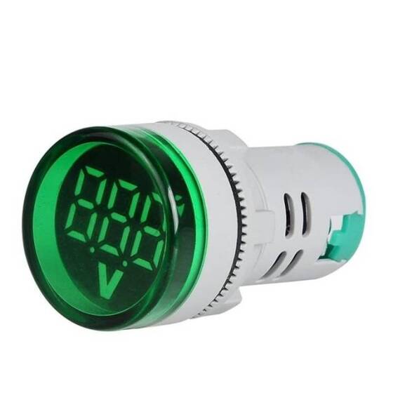 Green AC50-500V 0-100A 0-100Hz 22mm AD16-22AVHz Square Cover LED Voltage Current Hertz Three Display Indicator Light With Transformer - 2