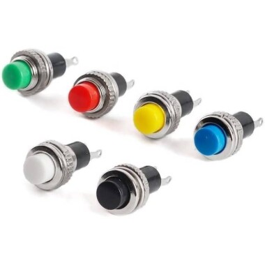 Green DS-316 10mm Lock-Free Momentary Self-Reset Small Push Button Switch - 1