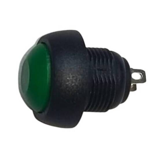 Green Waterproof PBS-33B 12mm 2 PIN Self-Reset Mini Round Push Button - 4
