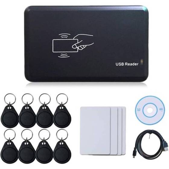Handheld 125KHz T5577 CET5200 EM4305 RFID ID Card Key Copier/ Writer/ Tag Reader/DuplicaTor Machine Without Battery Size:71x117x31mm - 1