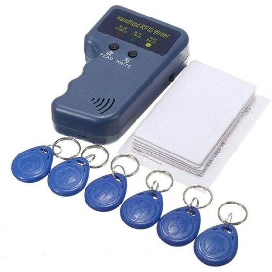 Handheld 125KHz T5577 CET5200 EM4305 RFID ID Card Key Copier/ Writer/ Tag Reader/DuplicaTor Machine Without Battery - 1