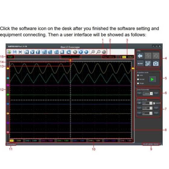 Hantek 1008B 8CH USB Virtual Automobile Oscilloscope - 4