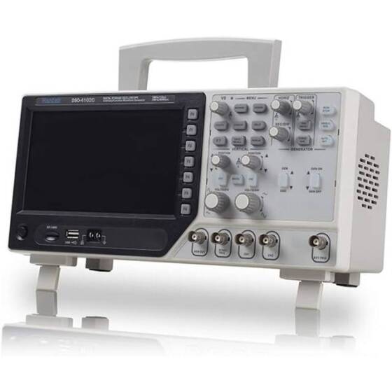 Hantek DSO4102C 100MHz 2CH Oscilloscope Arbitrary Function Signal Generator UK Plug - 1
