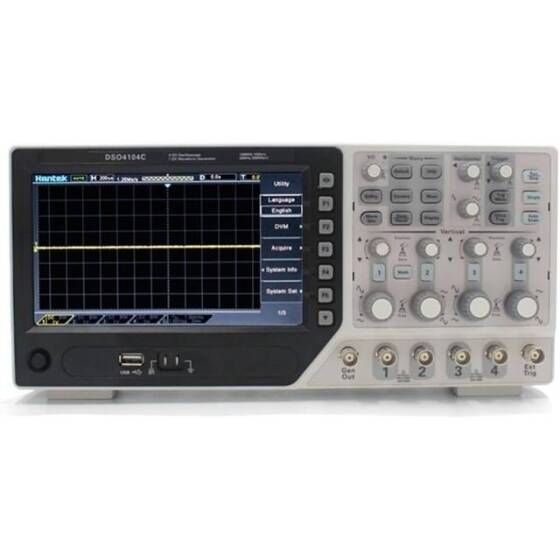 Hantek DSO4104C 100MHz 4CH Storage Oscilloscope With Signal Source EU Plug - 1