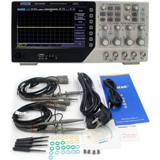 Hantek DSO4254B 4CH Storage Oscilloscope 250MHz UK Plug - 1