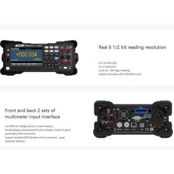 HANTEK HDM3065B 6 1/2 Digital Desktop Multimeter A Single Rear Panel UK Plug Interface USB 232 485 LAN - 4
