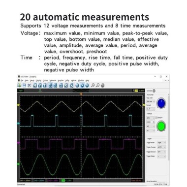 Hantek6074BC USB Virtual Oscilloscope 4 CH 70MHz - 5