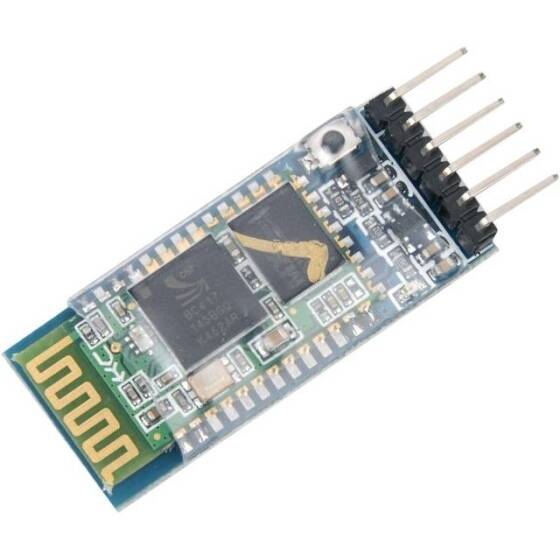 HC-05 6 Pin Bluetooth Module (Master + Slave) With Button China Chip - 1