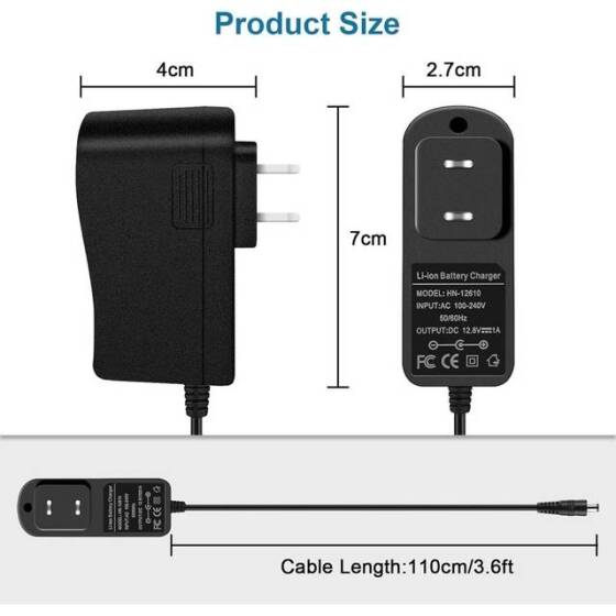 High Quality Full Amperes 12.6V 500MA Lithium Battery Charger EU Plug - 4