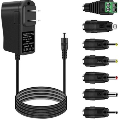 High Quality Full Amperes 12.6V 800MA Lithium Battery Charger EU Plug - 1