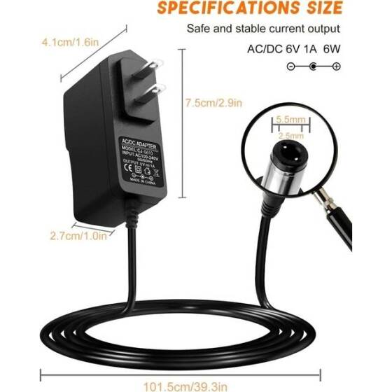 High Quality Full Amperes 6V 1A US Plug Adapter - 2