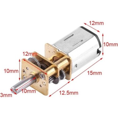 High Torque N20 12V 15RPM Micro DC Metal Gear Reduction Motor Reduction Ratio1:1000 - 2