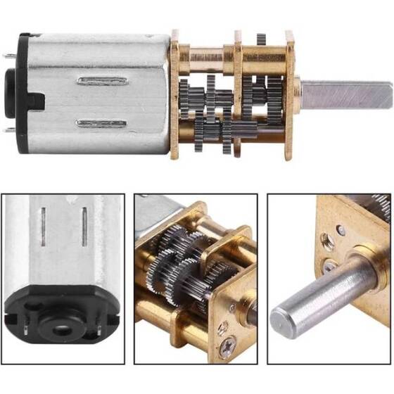 High Torque N20 6V 15RPM Micro DC Metal Gear Reduction Motor Reduction Ratio 1 :1000 - 3