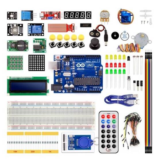 Improved Version UNO Kit Starter Kit RFID Learning Suite for Arduino Plastic Case Without Battery UNO R3 With Logo - 1