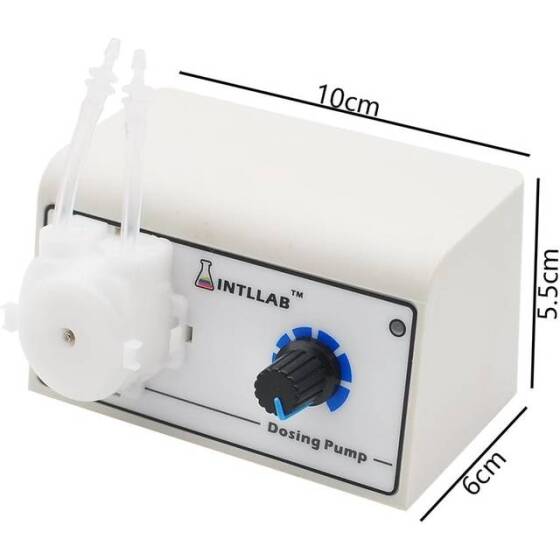 INTLLAB Type L 12V Silicone Tube Liquid Pump ID:2mm-OD:4mm- 5-40 mL/Min. - 6