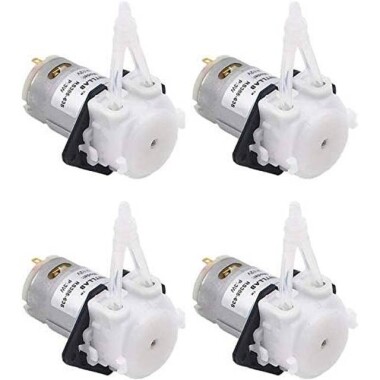 INTLLEU 12V Liquid Pump With Three Replacement Silicone Tubes Tube Size 1mm ID X 3mm OD Flow 2~17 ML/Min - 1