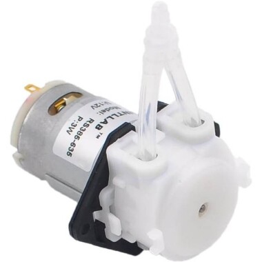 INTLLEU 12V Liquid Pump With Three Replacement Silicone Tubes Tube Size 1mm ID X 3mm OD Flow 2~17 ML/Min - 2