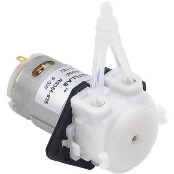 INTLLEU 12V Liquid Pump With Three Replacement Silicone Tubes Tube Size 1mm ID X 3mm OD Flow 2~17 ML/Min - 2
