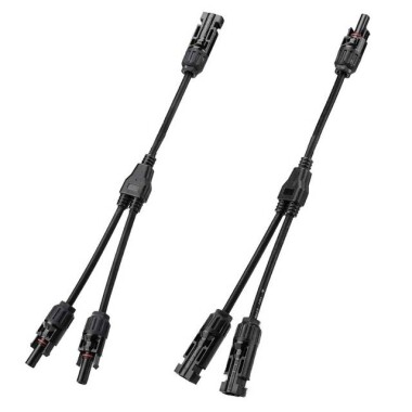 IP67 MC4-Y3 Solar Panels Cable Socket Plug Connector - 1 Pair 2 Branch Y Type - 1