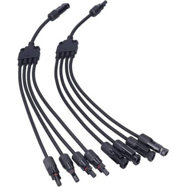 IP67 MC4-Y5 Solar Panels Cable Socket Plug Connector - 1 Pair 4 Branch Y Type - 1