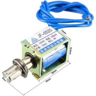 JF-0520 DC12V 4N 10mm Frame Type Electromagnet Lock - 2