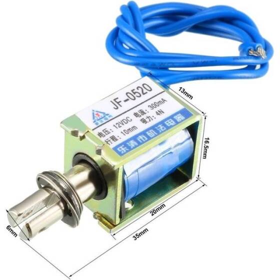 JF-0520 DC12V 4N 10mm Frame Type Electromagnet Lock - 2