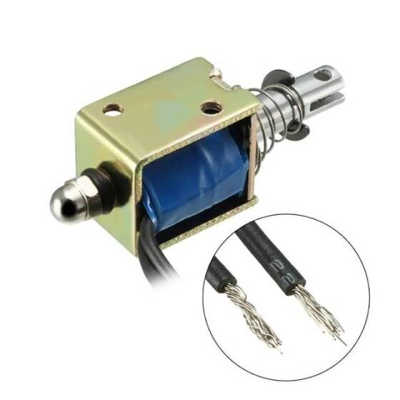 JF-0520B DC12V 4N 10mm Push-Pull Permeable Electromagnet Lock - 2