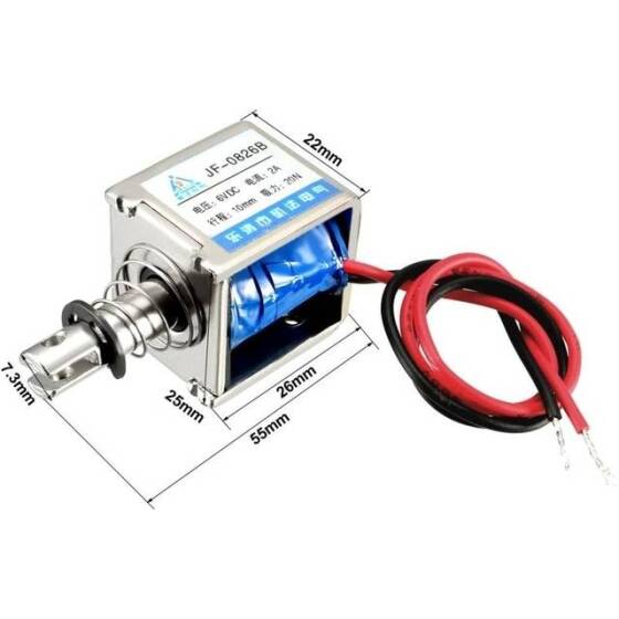 JF-0826 DC6V 20N 10mm Frame Type Electromagnet Lock - 2