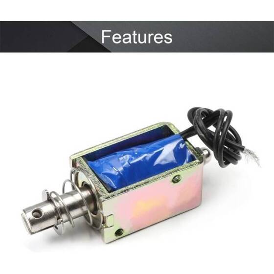 JF-1039B DC12V 25N 10mm Push-Pull Permeable Electromagnet Lock - 3