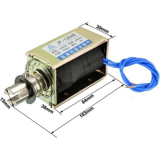 JF-1264B DC24V 55N 10mm Permeable Electromagnet Lock - 2