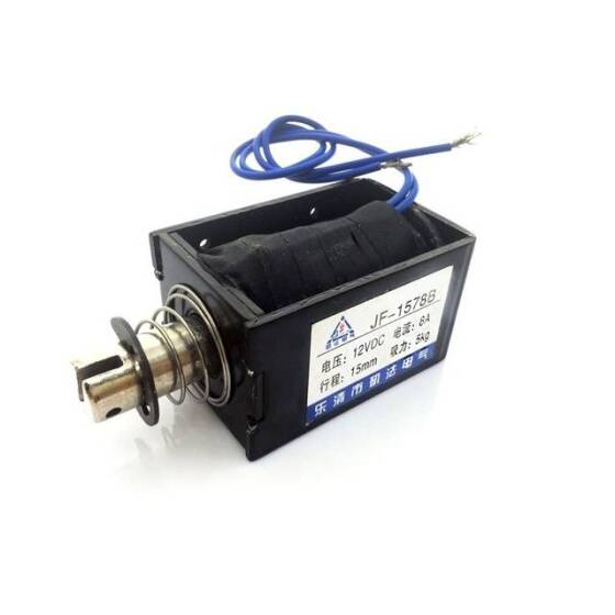 JF-1578B DC12V 5KG10mm Push-Pull Permeable Electromagnet Lock - 1