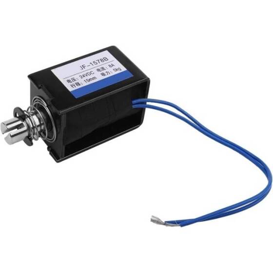 JF-1578B DC24V 5KG 15mm Push-Pull Permeable Electromagnet Lock - 1