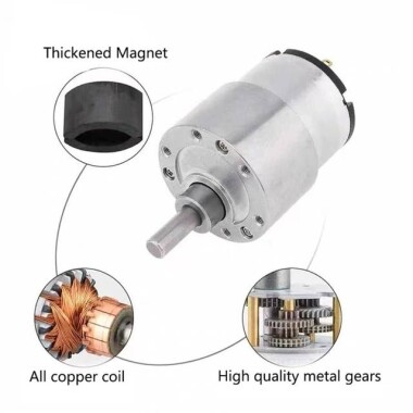 JGB37-520 DC6V 45RPM Miniature Forward And Reverse Brushed DC Speed Reducer Motor - 2