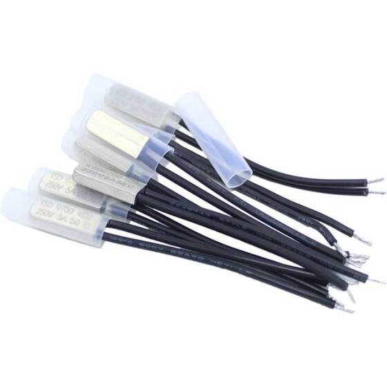 KSD9700/BK05-BB1D 5A 250V Metallic Shell Temperature Control Switch - 150C Normally Closed - Size:20X8X4mm - 1
