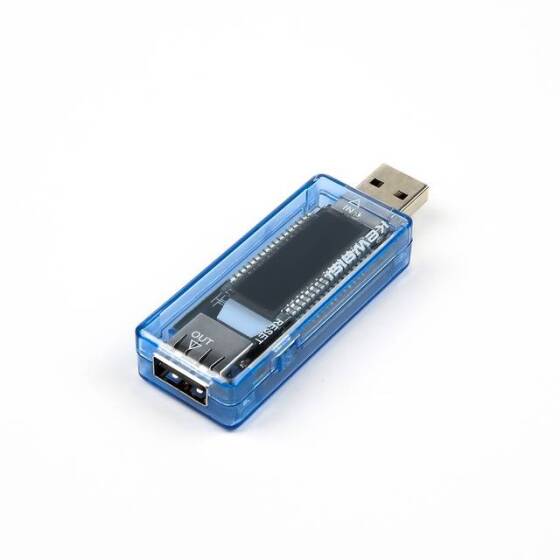 KWS-V20 USB Tester Voltmeter Ammeter Multimeter 3-9V 0-3A LCD Digital Display Power Battery Tester for Power Capacity Mobile Phone Charger With Blue Shell - 6