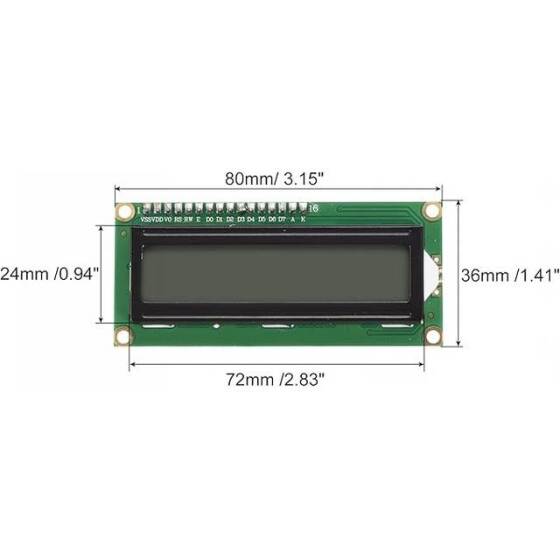 LCD1602 Gray without Backlight 5V - 2