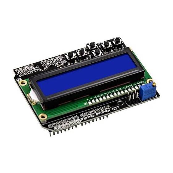 LCD1602 LCD Keypad Shield Blue Backlight - 5