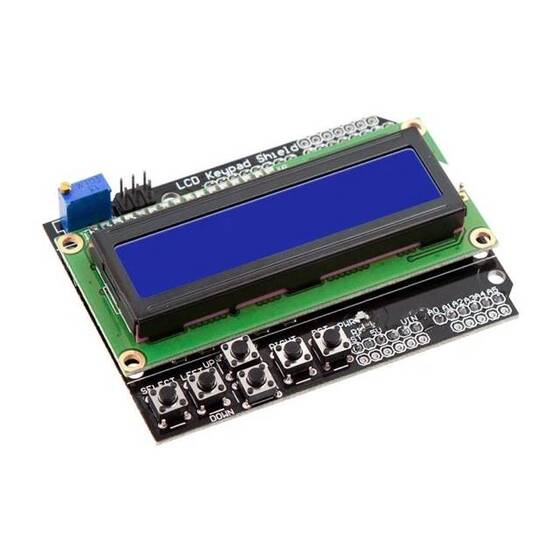 LCD1602 LCD Keypad Shield Blue Backlight - 7