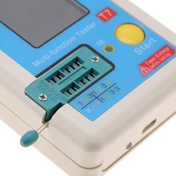 LCR-T7 Transistor Tester, LCR Multifunction Full Color Graphic Display TFT Transistor Meter for Measuring Triodes Diodes Resistors Capacitors Inductors Thyristors - 2